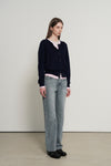 General Idea WOMAN Double Layered Crew Neck Cardigan