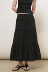 General Idea WOMAN Shirring Tiered Long Skirt