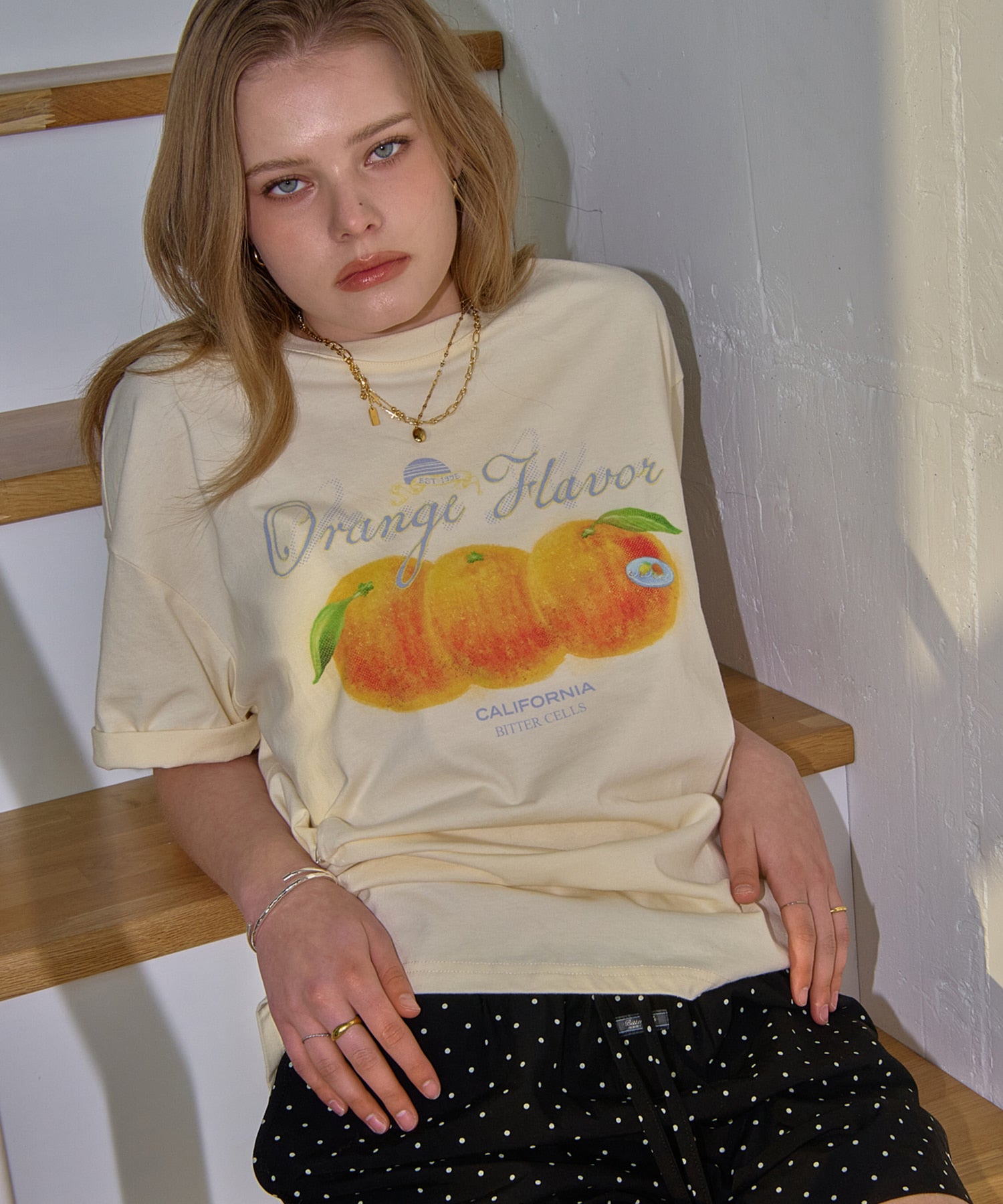 Bitter Cells Sunset Orange Tee