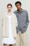 General Idea UNISEX Loose Fit Stripe Pocket Shirt