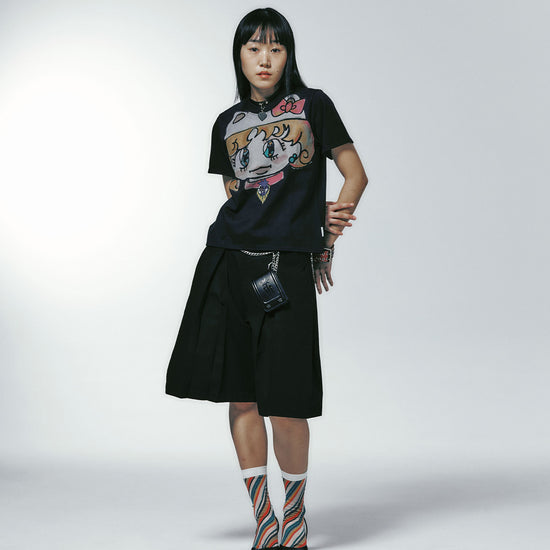 Nice Ghost Club Ghost Soul Girl Cat T-Shirt Black
