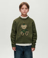Marithé François Girbaud Kids Holiday Bear Knit Pullover