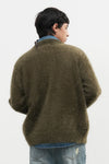 General Idea UNISEX Hairy Zip-Up Collar Cardigan