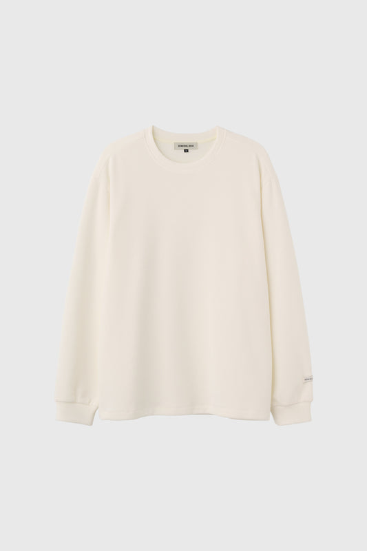 General Idea UNISEX Basic Sakariaba Long Sleeve Tee [WHITE]