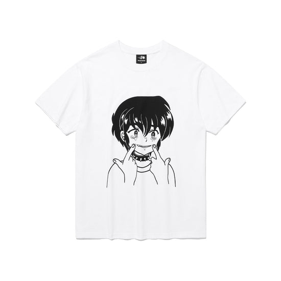 Nice Ghost Club Crying Smile Boy Tee [White]