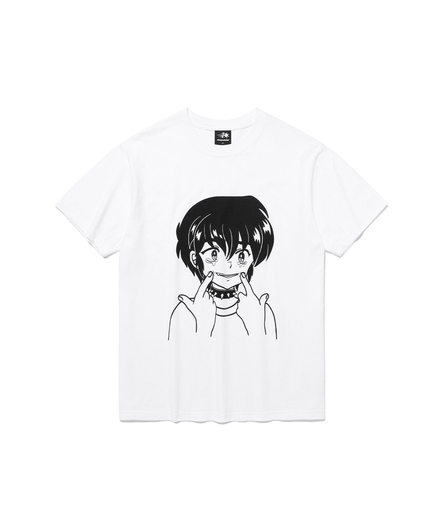 Nice Ghost Club Crying Smile Boy Tee [White]