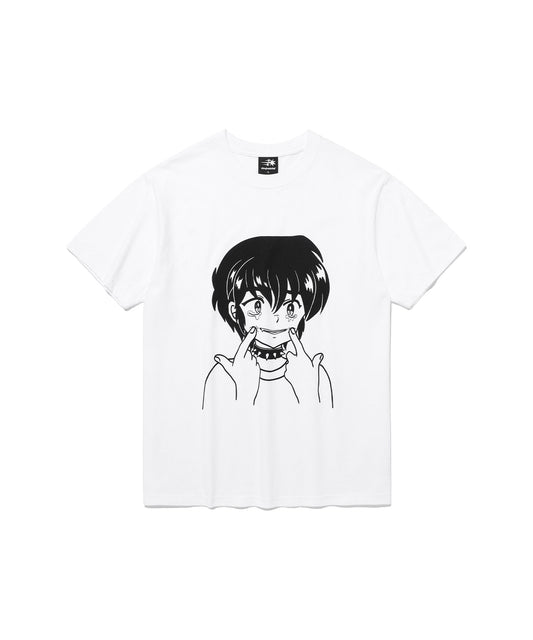 Nice Ghost Club Crying Smile Boy Tee [White]