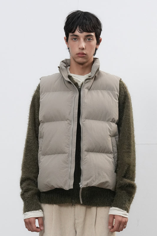 General Idea UNISEX Nylon Padding Vest [Ash Khaki]