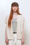 General Idea WOMAN Seersucker Collar Half Shirt