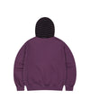 Mahagrid Pigment Stripe Mixed Zip Up Hoodie