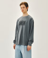 Marithé François Girbaud SHADOW CLASSIC LOGO DYEING LONG SLEEVE TEE blue