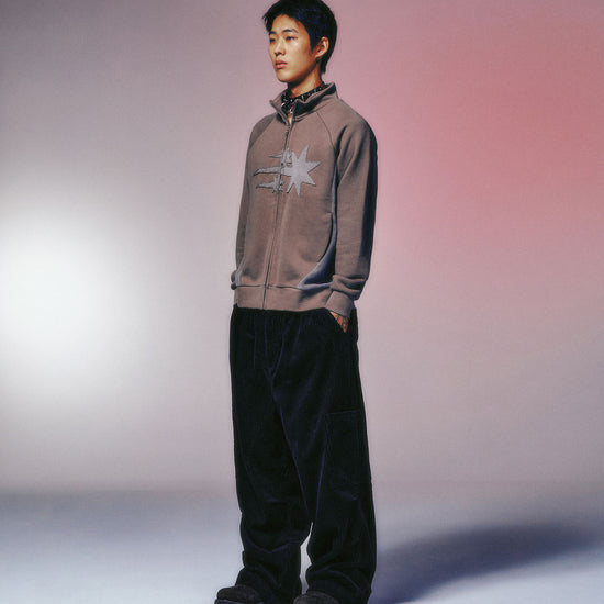 Nice Ghost Club 3 Stars Sweat Jersey Zip Up [Beige]