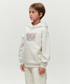 Marithé François Girbaud Kids Doodle Classic Logo Hoodie (Brushed) Dark Green