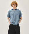 Marithé François Girbaud SMALL CLASSIC LOGO STRIPE RINGER TEE blue