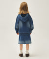 Marithé François Girbaud Kids Classic Logo Midi Sweat Skirt in Oatmeal