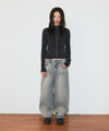 Mahagrid Two Tone Zip Up Cardigan