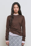 General Idea WOMAN Shirring Long Sleeve T-Shirt