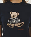 Marithé François Girbaud W DOODLE BEAR HALF KNIT PULLOVER