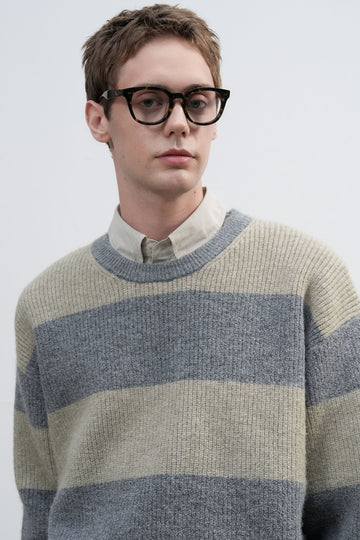 General Idea UNISEX Hachi Big Border Knit Pullover