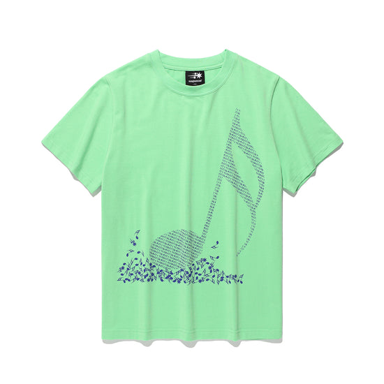 Nice Ghost Club X Jimmizo Music Note Tee in Yellow Green