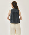 Marithé François Girbaud W ROUND COLLAR SLEEVELESS BLOUSE