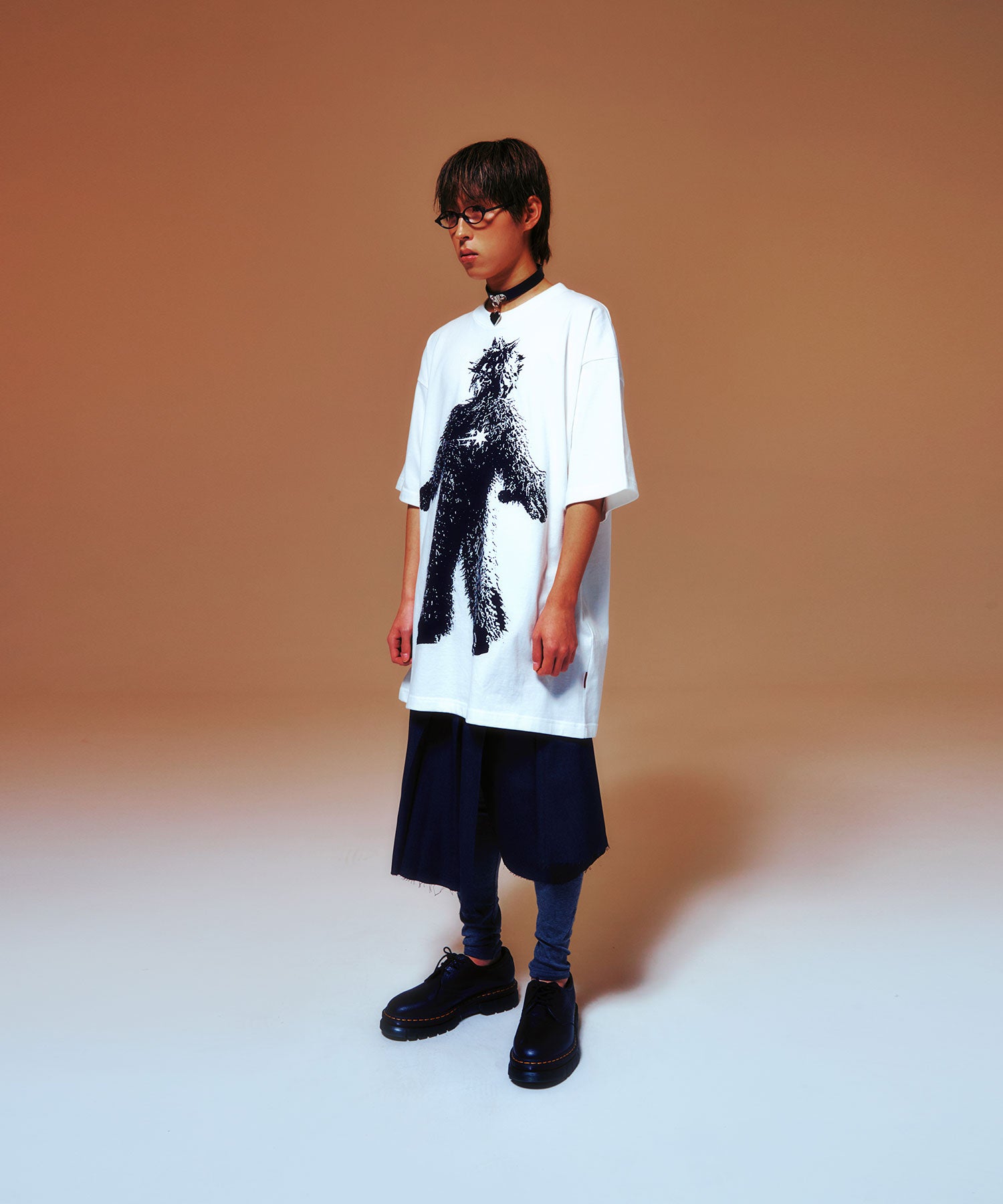 Nice Ghost Club Blue Boy Big Big Tee [White]