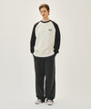 Marithé François Girbaud SMALL CLASSIC LOGO COLOR BLOCK SWEATSHIRT charcoal