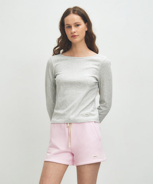 Marithé François Girbaud W BASIC SCOOP BACK LONG SLEEVE