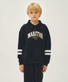 Marithé François Girbaud Kids Stripe Point Collar Sweatshirt Ivory