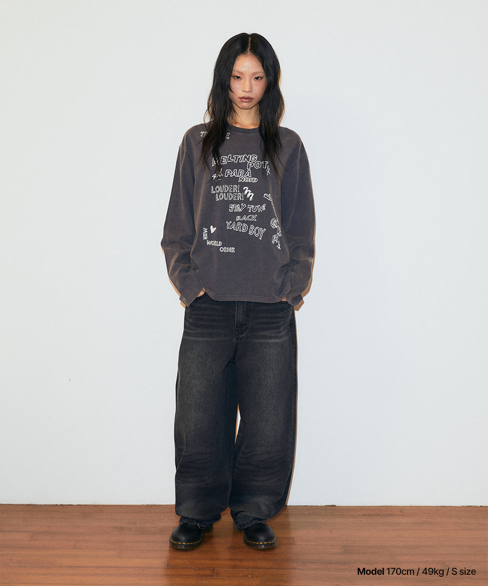 Mahagrid Washed 10 Years Long Sleeve Tee