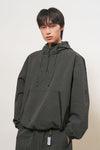 General Idea UNISEX Seersucker Check Hood Anorak
