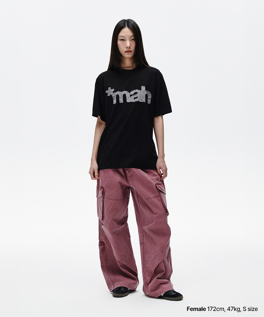 Mahagrid mah Cut Off Applique Tee [Black]