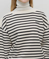 Marithé François Girbaud Women's Boat Neck Oversized Sweatshirt Navy