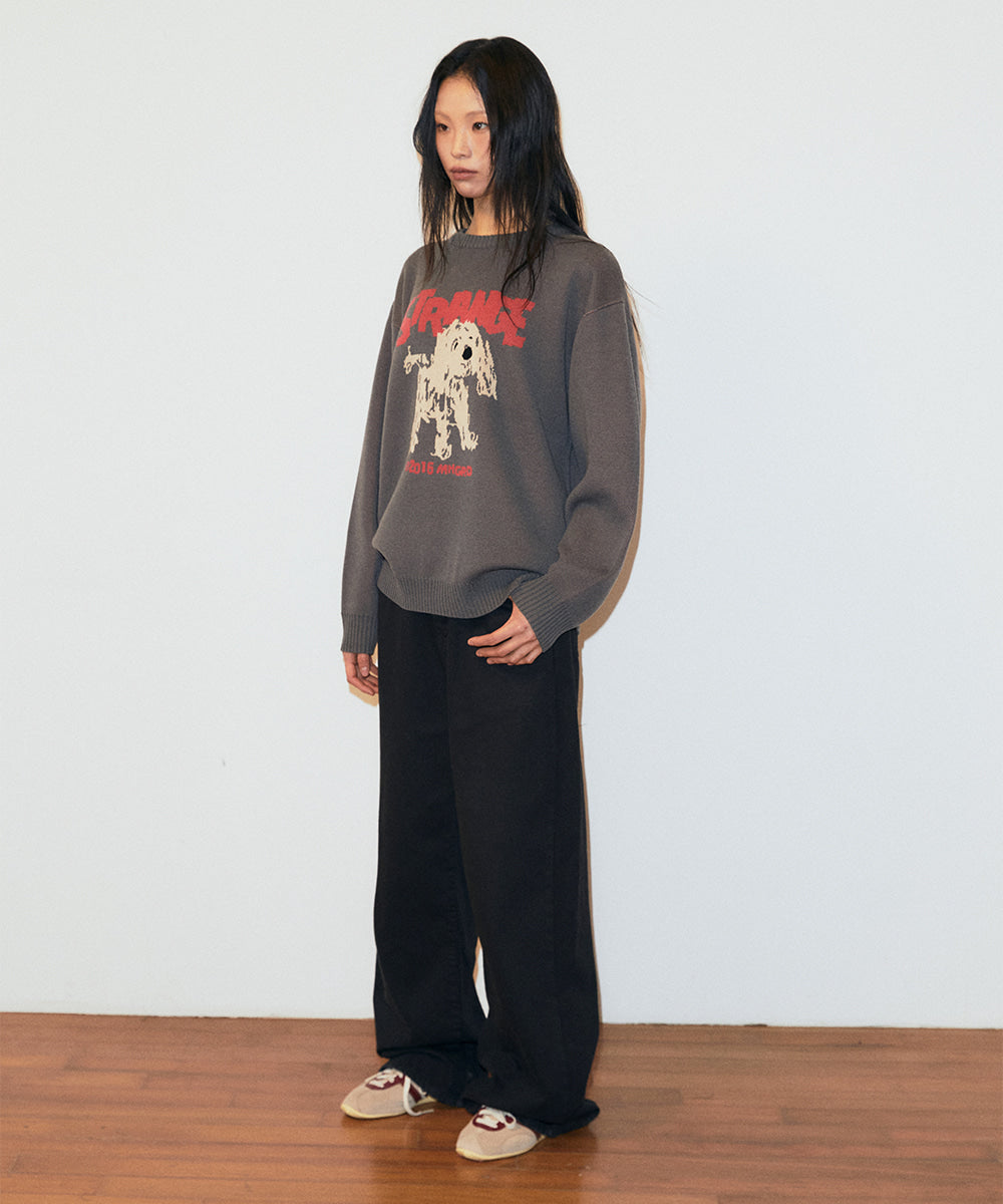 Mahagrid Strange Puppy Knit Sweater