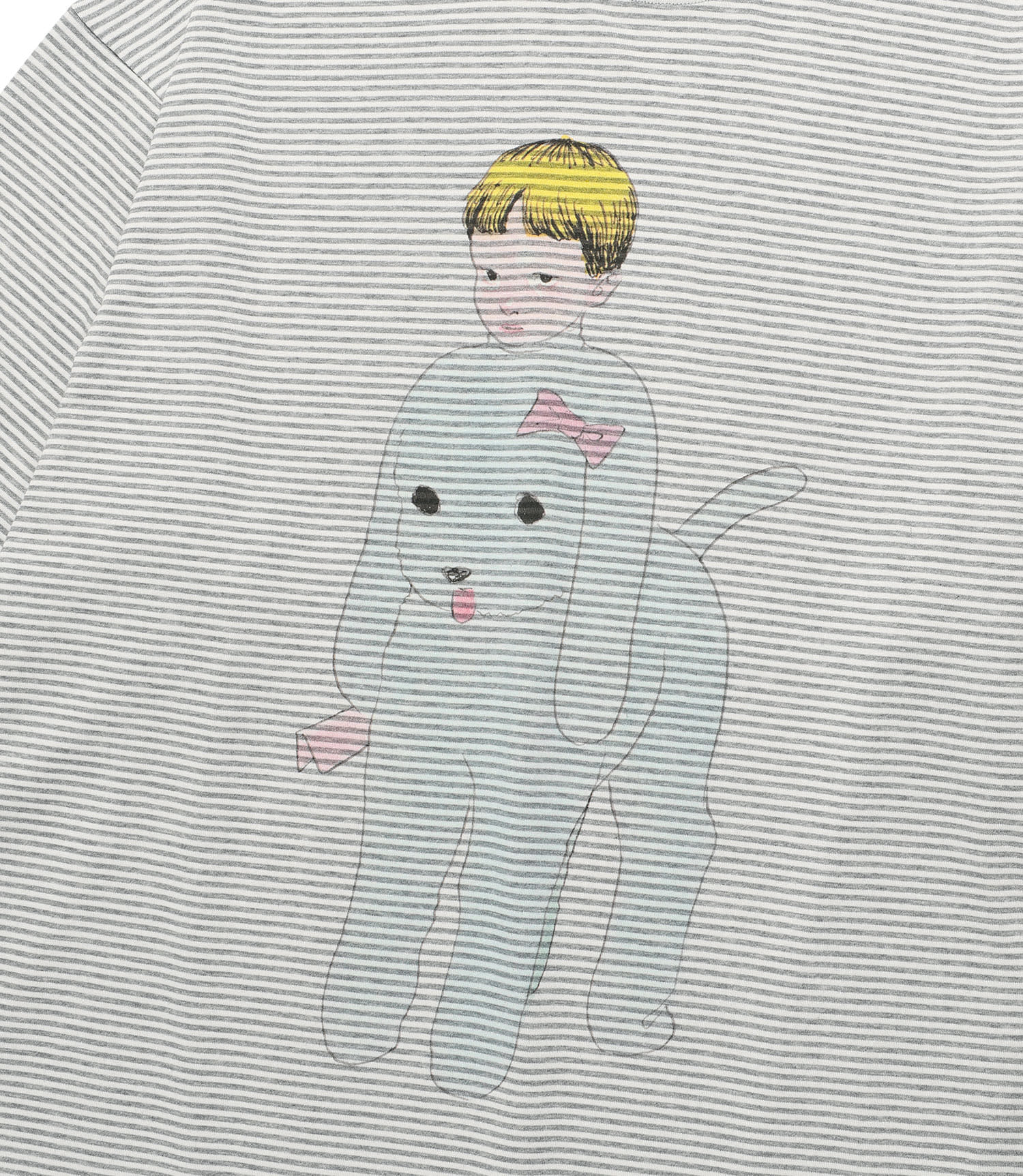 Nice Ghost Club Gakiya Isamu Stripe Big Big Long Sleeve Tee [Grey]
