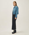 Marithé François Girbaud Women's Classic Logo Sweat Long Skirt in Butter