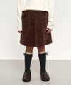 Marithé François Girbaud Kids W Eiffel Label Corduroy Mini Skirt Dark Blue