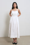 General Idea [LUPITA PICK] WOMAN LACE SLEEVELESS LONG DRESS [WHITE]