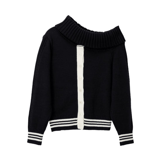 Bitter Cells Sally Unbalanced Off Shoulder Knit