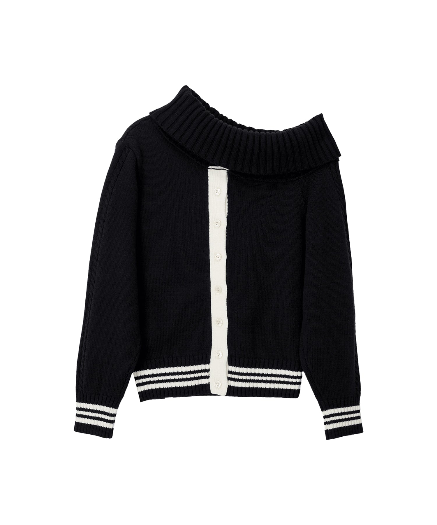 Bitter Cells Sally Unbalanced Off Shoulder Knit