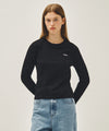 Marithé François Girbaud Women's Regular Logo Long Sleeve Tee Black