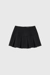 General Idea WOMAN Tweed Pleated Mini Skirt [BLACK]