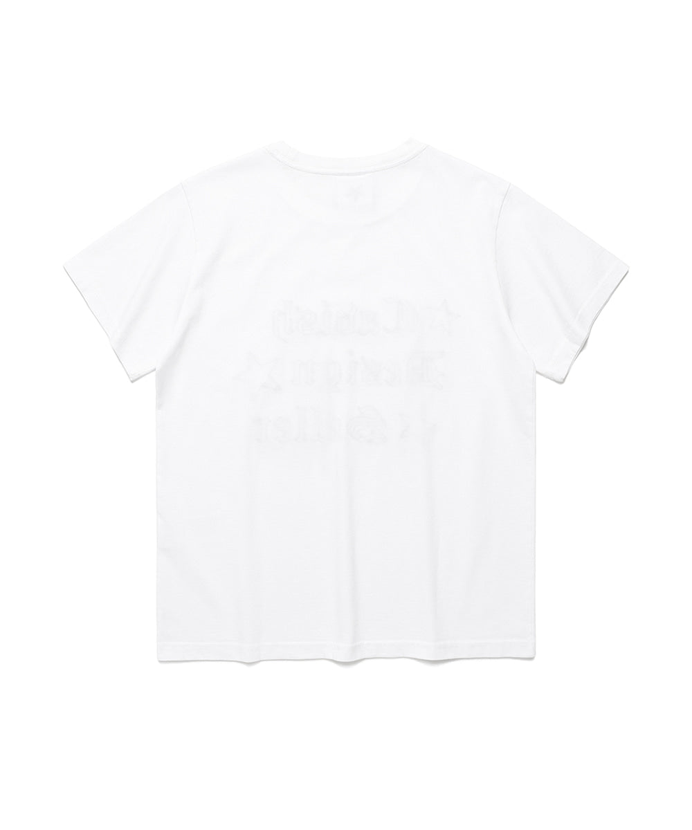Cavish Women's Rawcut Applique Short Sleeve Tee