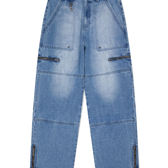 Mahagrid Fatigue Zip Denim Pant