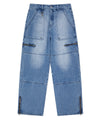 Mahagrid Fatigue Zip Denim Pant