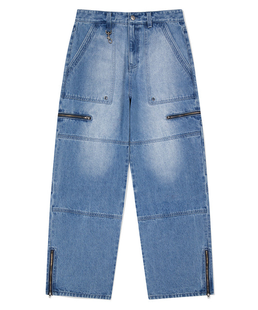 Mahagrid Fatigue Zip Denim Pant