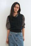 General Idea Woman Scallop Scarf Knit Vest