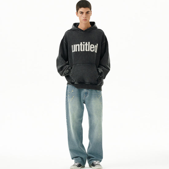 Mahagrid Embroidered Splatter Denim Pant