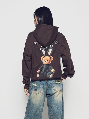 ADLV Rabbit Bear Doll Logo Hoodie