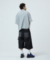 Mahagrid Bermuda Check Pocket Denim Shorts [Black]